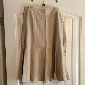 Dress Barn Elegant Tan A-Line Skirt